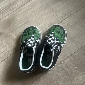 Vans Green and Black Sneakers Slip-On Comfort